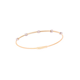 0.11ct Diamond 14K Gold Bangle Bracelet