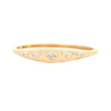 0.70ct Diamond 14K Gold Marquise Textured Bangle Bracelet