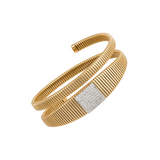 0.76ct Diamond 18K Gold Bangle Bracelet