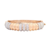 3.28ct Diamond 14K Gold Bangle Bracelet