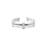 0.62ct Diamond 14K Italian Gold Bangle Bracelet