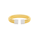 1.70ct Diamond 14K Gold Cuff Bangle Bracelet