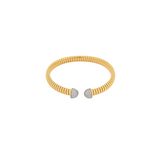 1.04ct Diamond 14K Italian Gold Cuff Bracelet