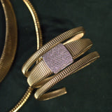 1.30ct Diamond 18K Italian Gold Multi Row Bracelet