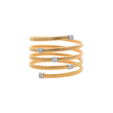 0.55ct Diamond 18K Italian Gold Multi Row Bracelet