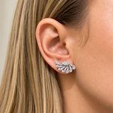 1.19ct Diamond 18K Gold Climber Earrings