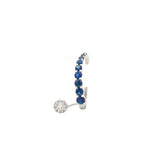 0.88cts Diamond Blue Sapphire 18K Gold Earcuffs