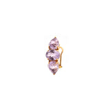 4.86ct Kunzite 18K Gold Three Stones Ear Cuff