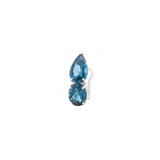 4.90ct London Topaz 18K Gold Three Stones Ear Cuff