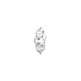 5.98ct White Topaz 18K Gold Three Stones Ear Cuff