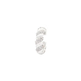 0.17ct Diamond 18K Gold Grooved Ear Cuff