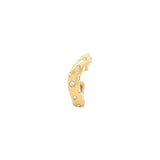 0.20ct Diamond 18K Gold Grooved Ear Cuff