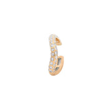 0.28ct Diamond 18K Gold Grooved Ear Cuff