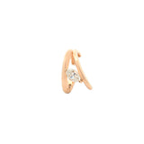 0.50ct Diamond 14K Gold Grooved Marquise Ear Cuff