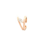 0.50ct Diamond 14K Gold Grooved Marquise Ear Cuff
