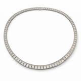 39.00ct Diamond 18K Gold Illusion Set Tennis Necklace