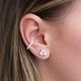 2.32ct Diamond 18K Gold Cluster Multi Shaped Stud Earrings