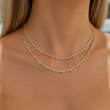 3.00ct Diamond 14K Gold Station Necklace