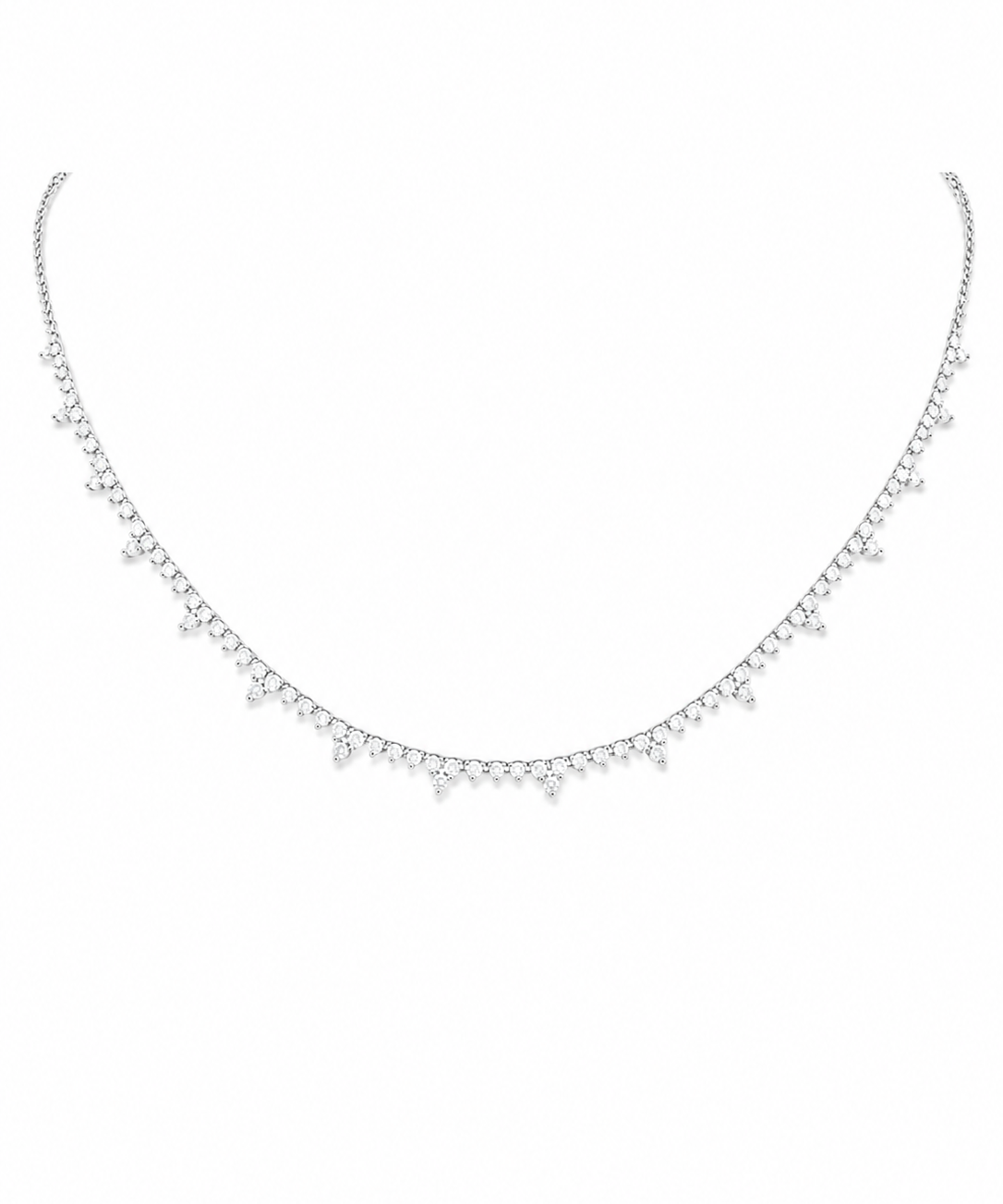 3.00ct Diamond 14K Gold Stationed Necklace