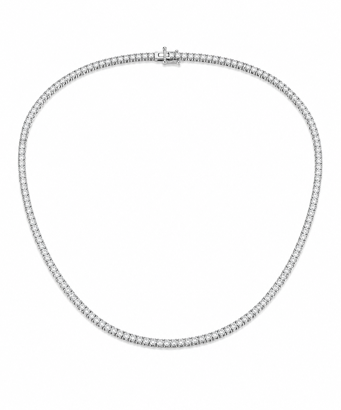 3.00ct Diamond 18K Gold Classic Tennis Necklace