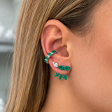 1.95ct Emerald Diamond 18K Gold Statement Ear Cuff