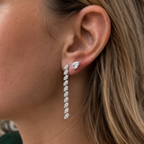 4.00ct Diamond 14K Gold Linear Earrings
