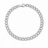 1.45ct Diamond 18K Gold Pave Cuban Chain Bracelet