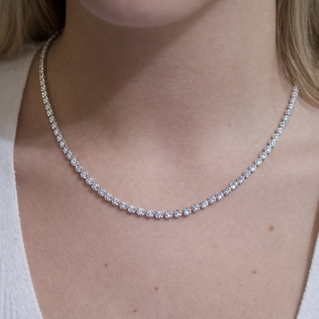 5.00ct Diamond 14K Gold Tennis Necklace