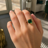 2.55ct Emerald 14K Gold Bezel Ring