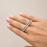 1.55ct Diamond 18K Gold Double Ring