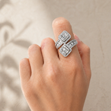 1.62ct Diamond 18K Gold Bypass Ring