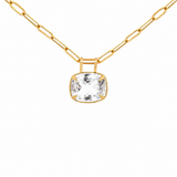 28.85cts White Topaz 18K Gold Pendant