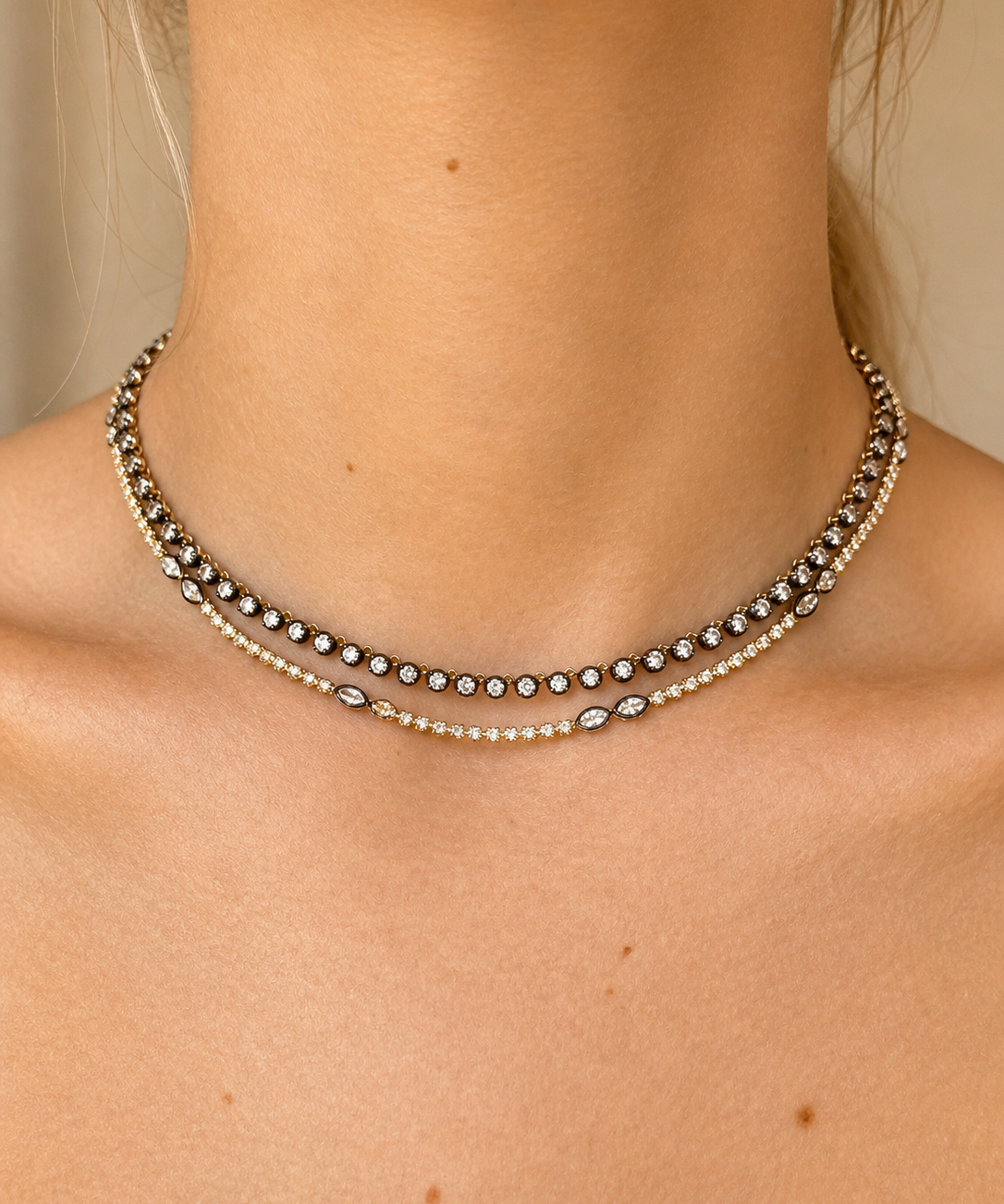 4.22ct Diamond 14K Gold Black Rhodium Necklace