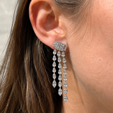 3.40ct Diamond 18K Gold Cascade Earring