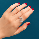 1.64ct Diamond 18K Gold Multi Shape Bypass Ring