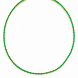 7.11ct Emerald 18K Gold Tennis Necklace