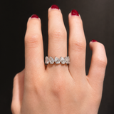 6.67ct Diamond 18K Gold Pear Eternity Ring