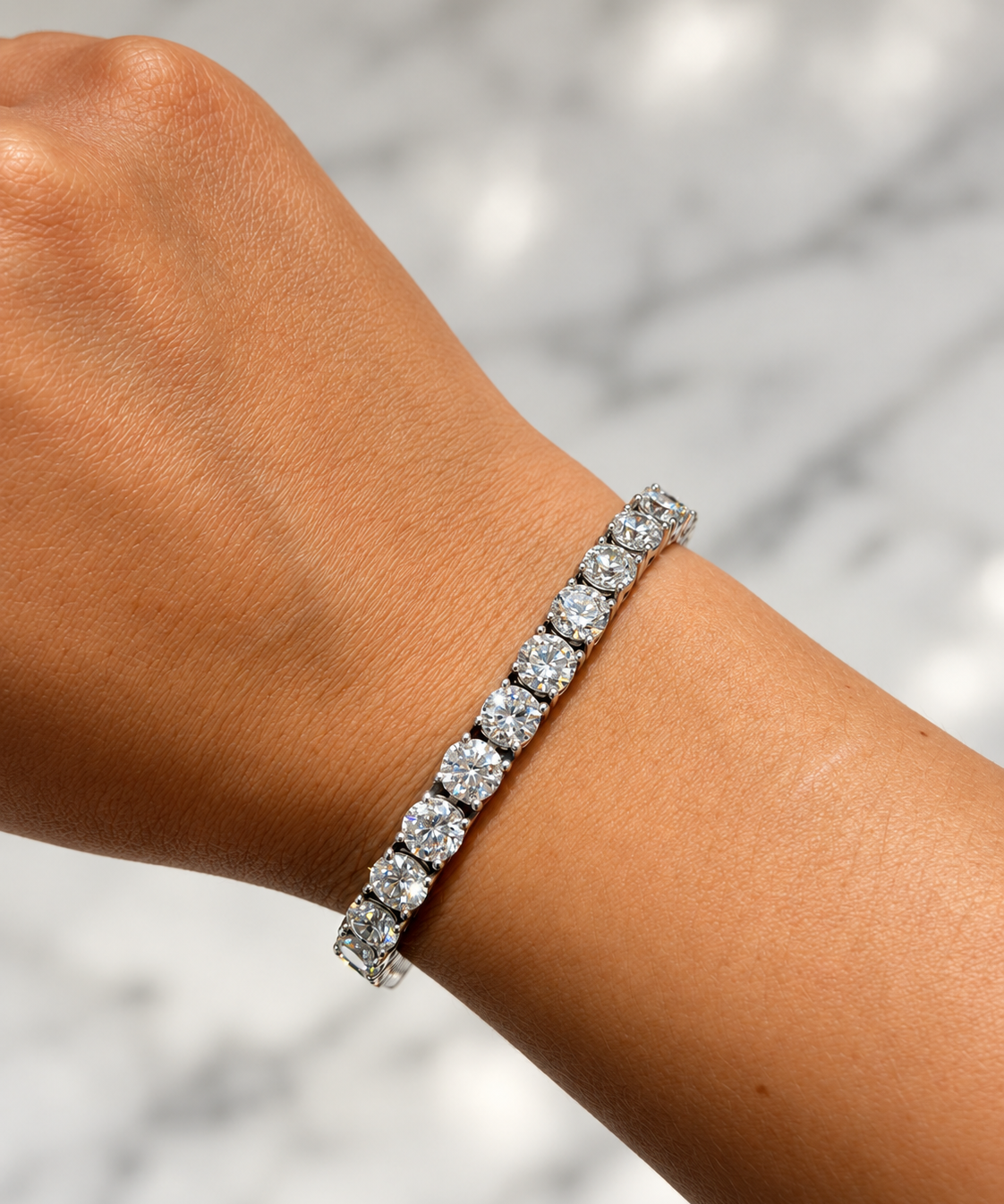 22.00ct Diamond 14K Gold Classic Tennis Bracelet
