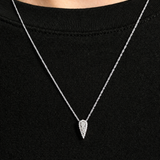 0.25ct Diamond 18K Gold Illusion Pear Pendant Necklace