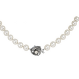 Pearls 9.5mm x 9.8mm Silver Necklace