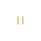 0.87ct Diamond 14K Gold Multi Shape Hoop Earrings