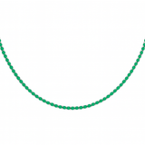 3.85ct Emerald 18K Gold Choker Tennis Necklace