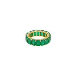 8.50ct Emerald 18K Gold Eternity Ring