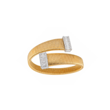 0.64ct Diamond 14K Italian Gold Bypass Bangle Bracelet