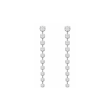 3.05ct Diamond 14K Gold Linear Drop Earrings