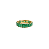 2.80ct Emerald 18K Gold Eternity Band Ring