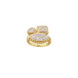 2.63ct Dimond 14K Gold Multi Shaped Ring