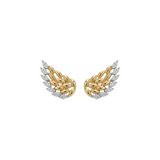 2.80ct Diamond 18K Gold Wing Climber Earrings