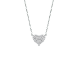 2.53ct Diamond 18K Gold Illusion Heart Necklace