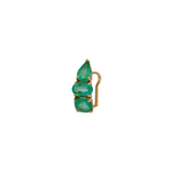 2.18ct Emerald 18K Gold Three Stones Ear Cuff